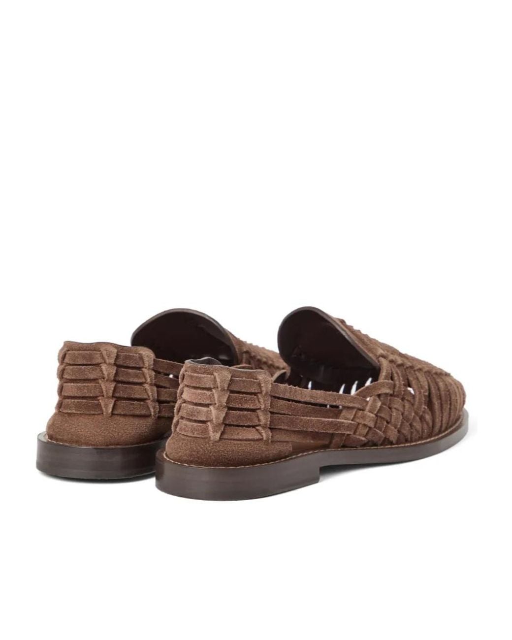 Brunello Cucinelli Brown Woven Sandals for men