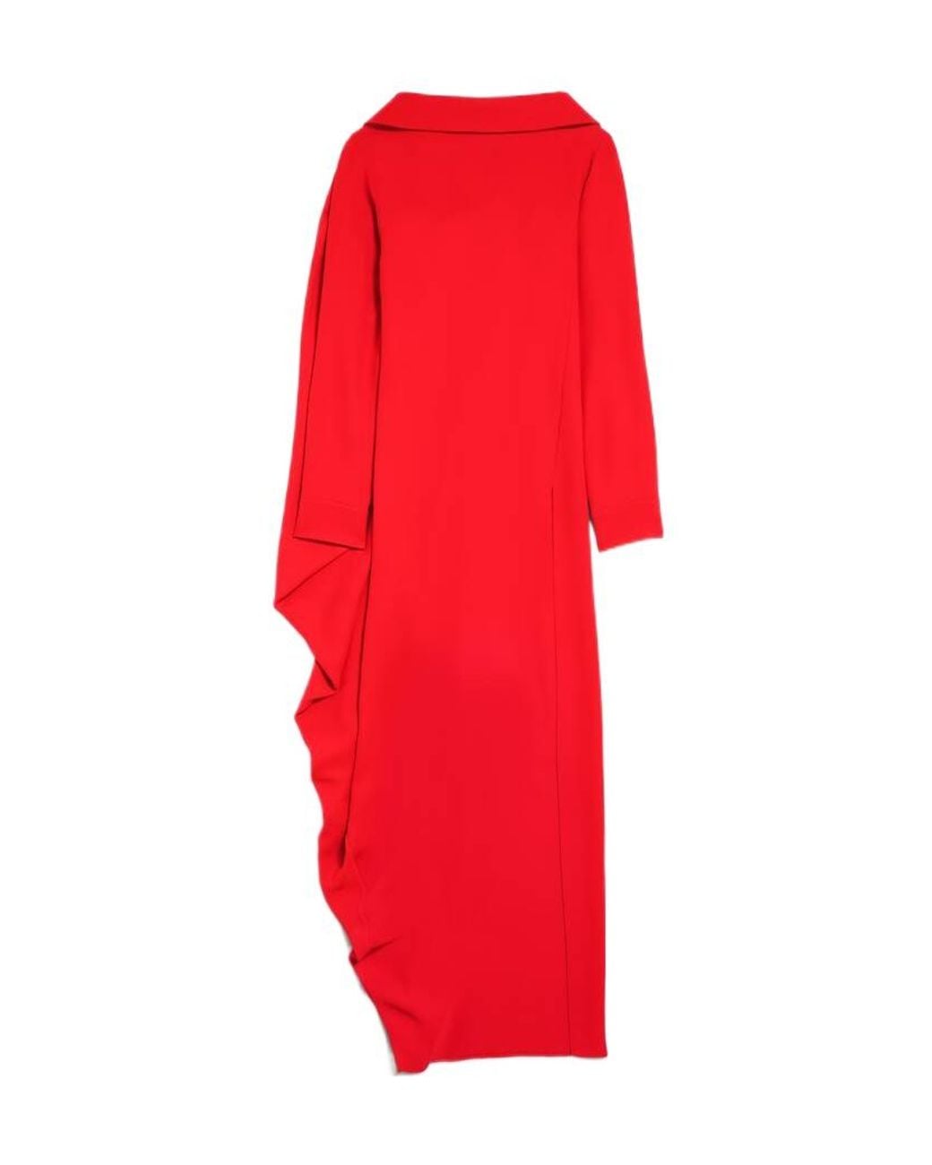Balenciaga Red Draped Dress