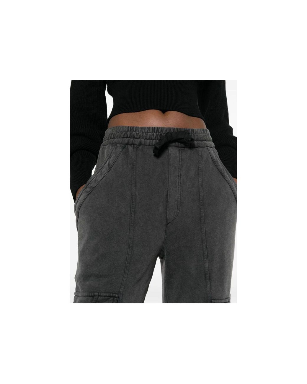 Isabel Marant Gray Isabel Marant Étoile Peorana Urban Drawstring Track Pants