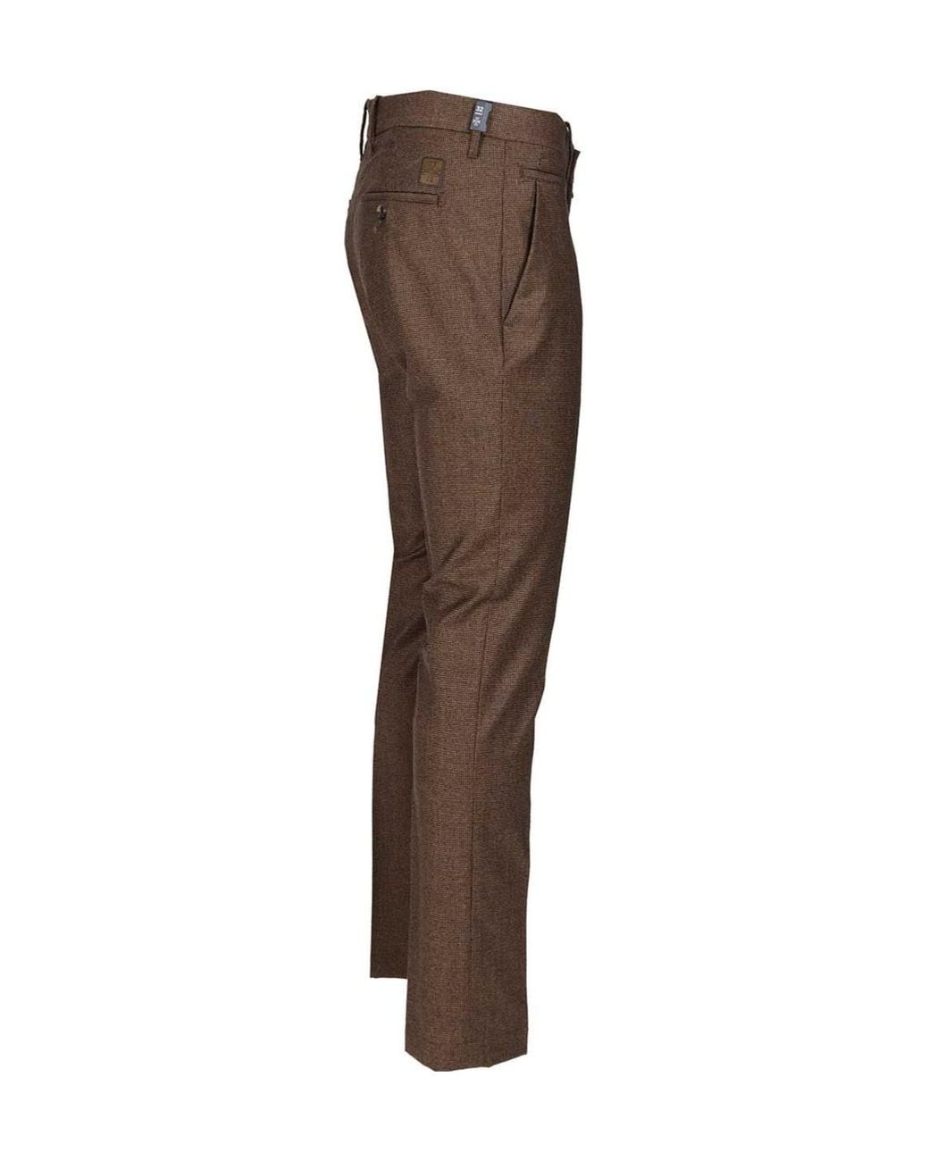 Jacob Cohen Brown Slim Fit Micro Pattern Pants for men