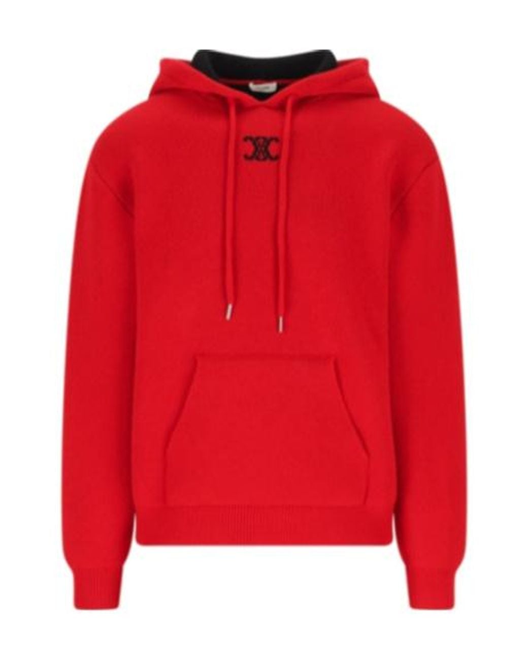 Céline Red Hooded Sweater for men