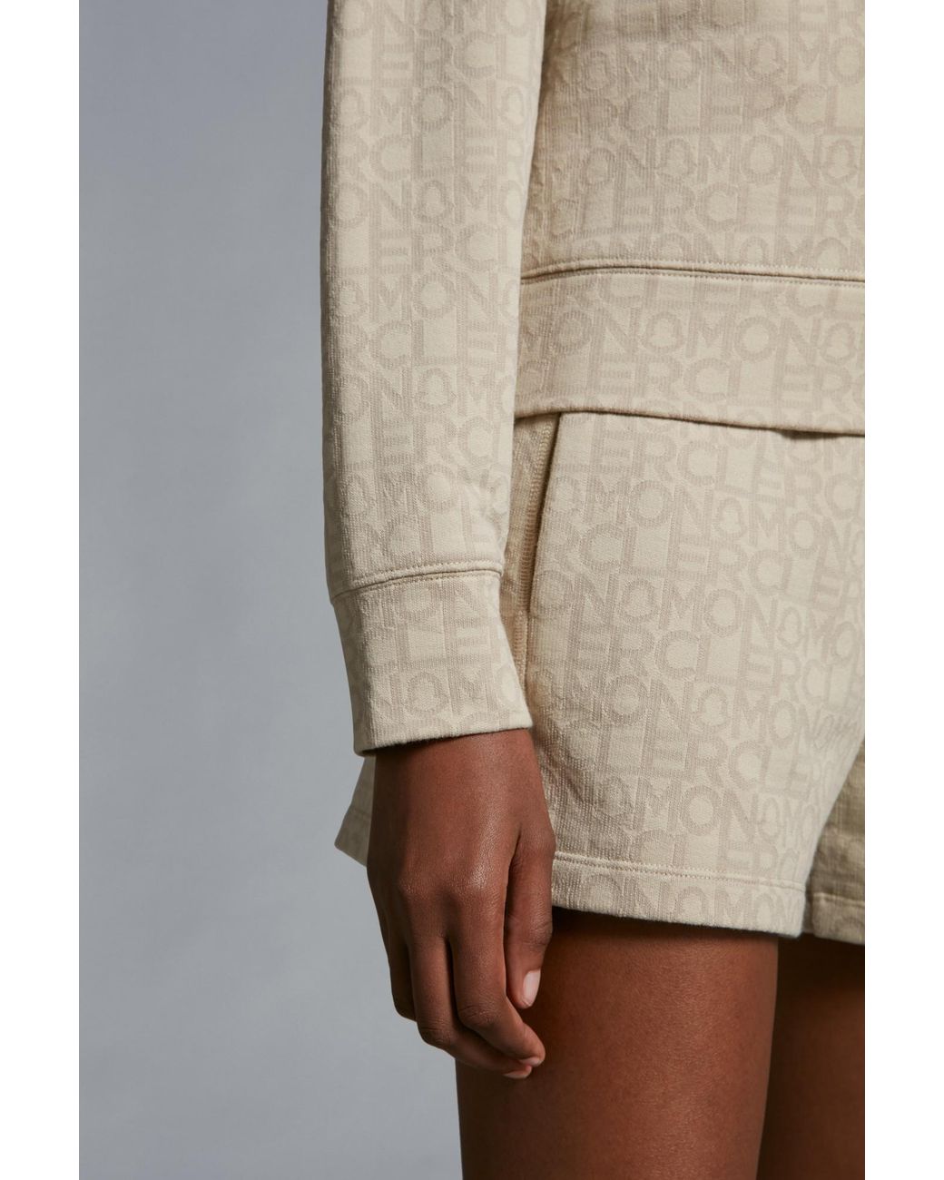Moncler Natural Monogram Jacquard Oversized Sweatshirt