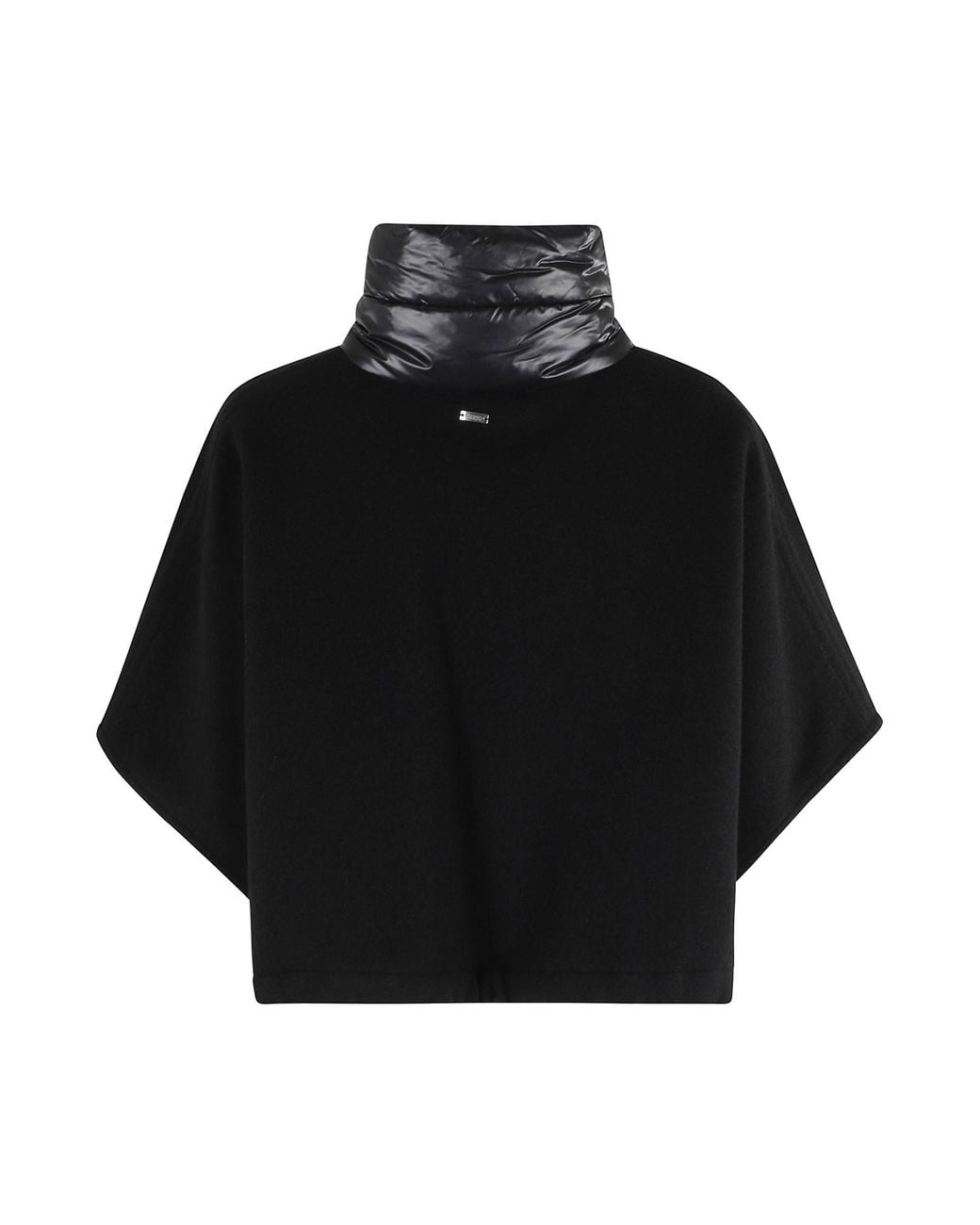 Herno Black A-Shape Resort Short Poncho