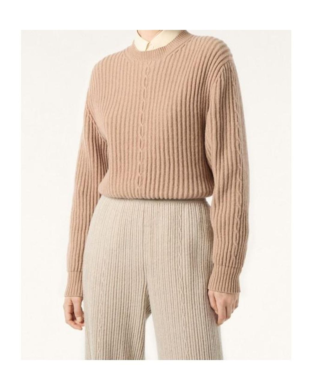 Loro Piana Pink Plane Tree Crewneck Jumper