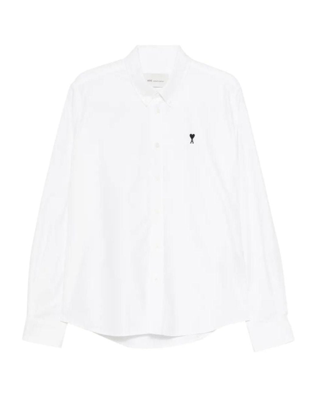 AMI White Long-Sleeved Shirt for men