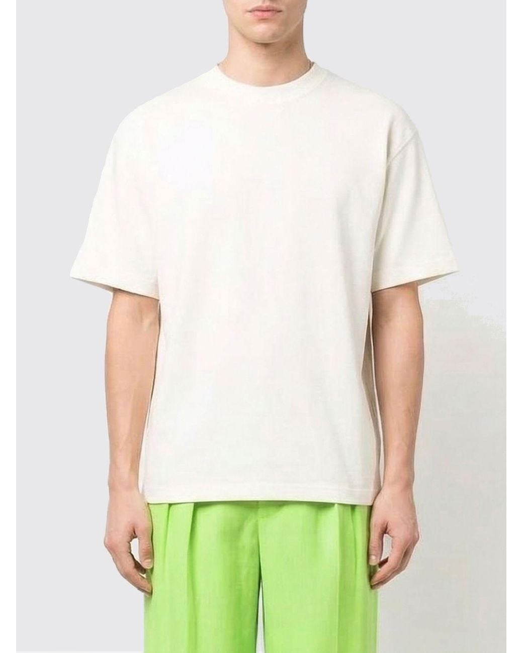 Jacquemus White Logo-Lettering Crew-Neck T-Shirt