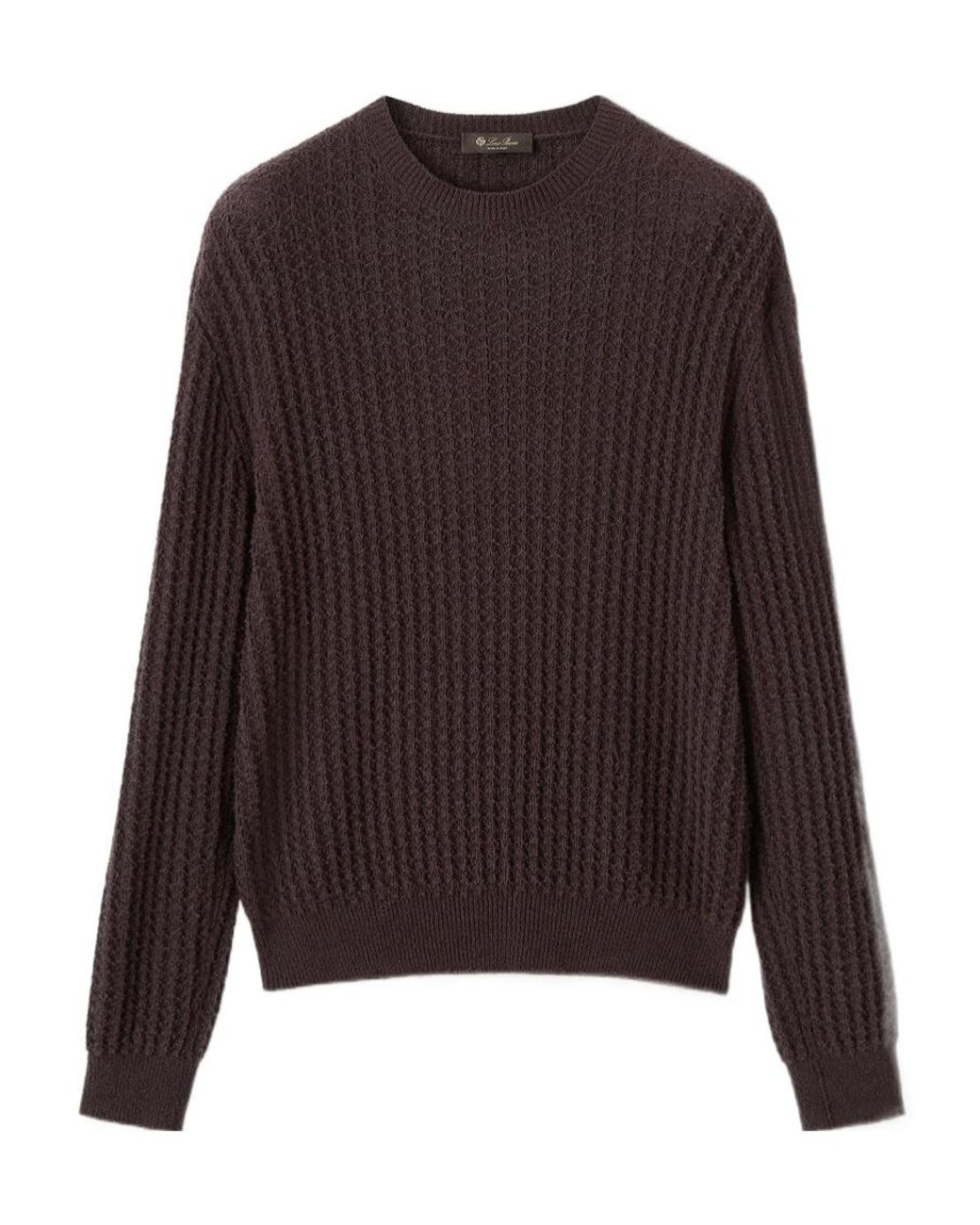 Loro Piana Brown Brigantino Crewneck for men