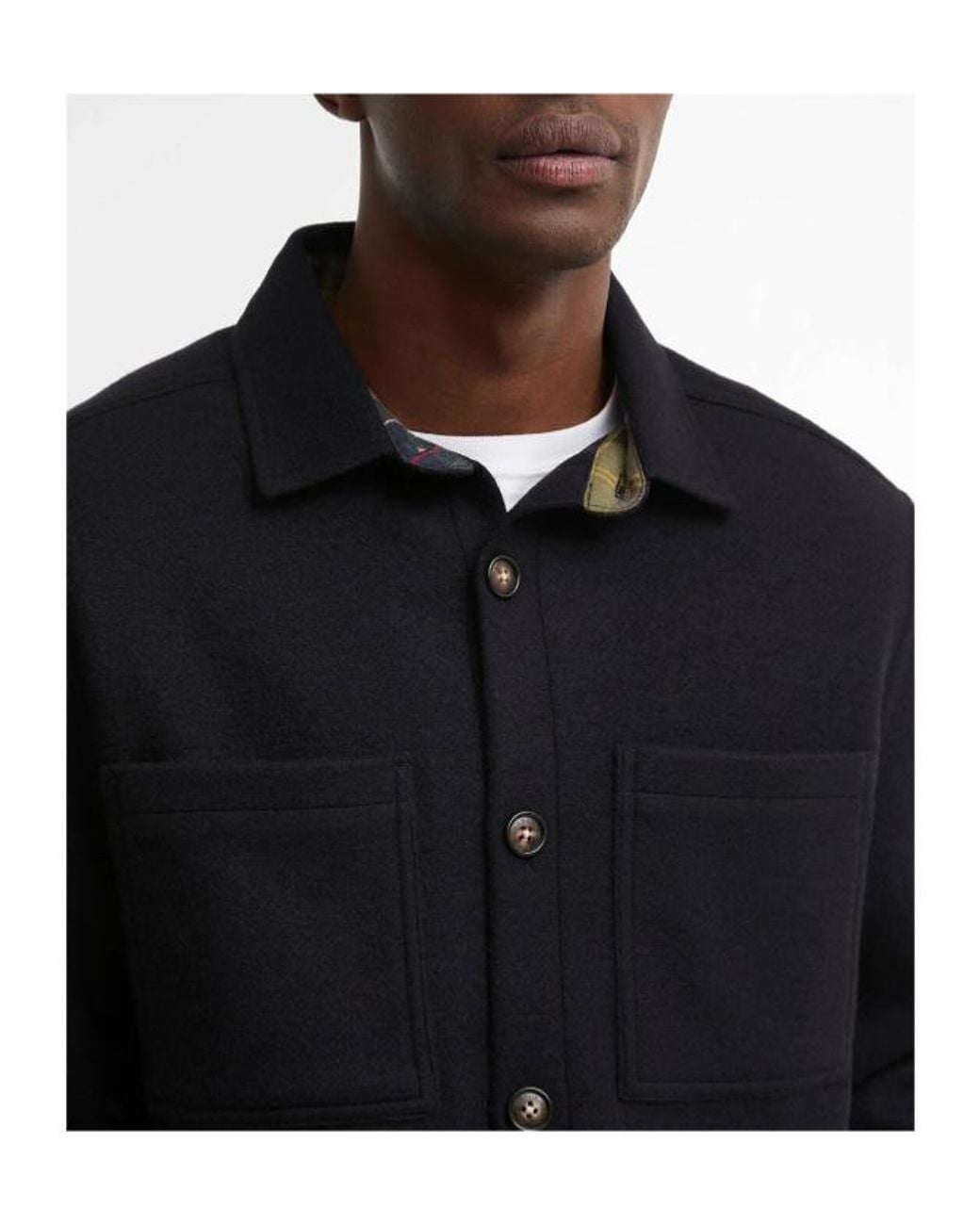 Barbour Blue Marltown Tailored Wool-Blend Overshirt for men
