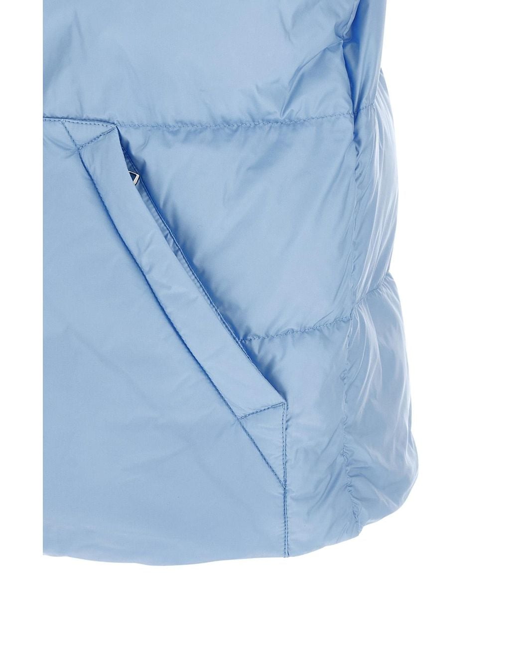 Moncler Blue Tuquerouye Logo Patch Puffer Gilet for men