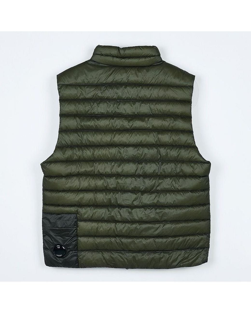C P Company Green Zippered Down Vest for men
