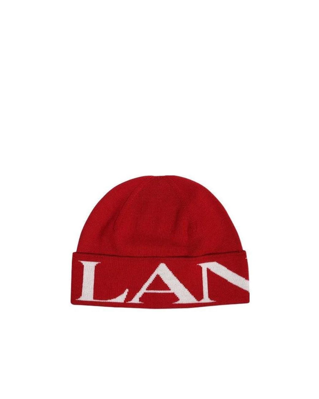 Lanvin Red No-Brimmed Urinal Hat