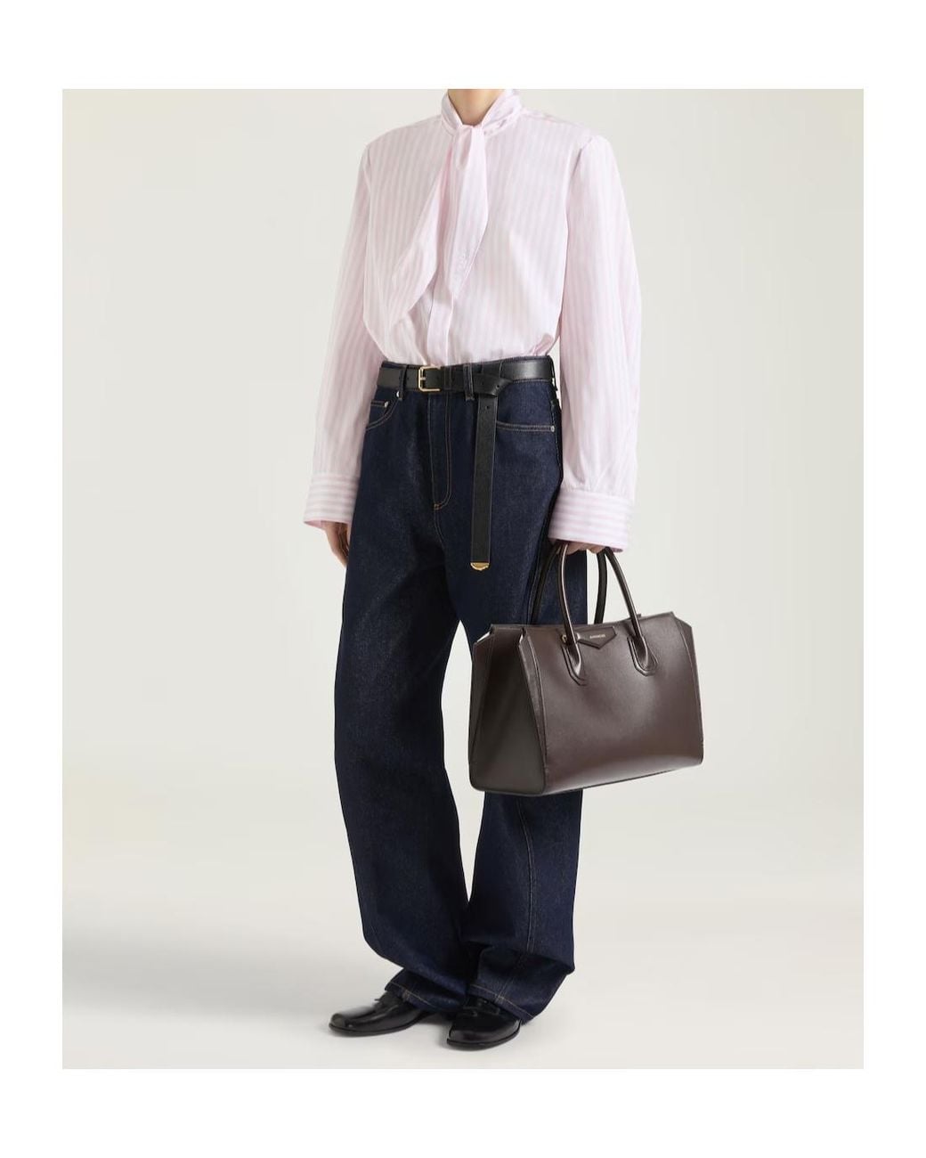 Givenchy Pink Cocoon Striped Long-Sleeve Shirt