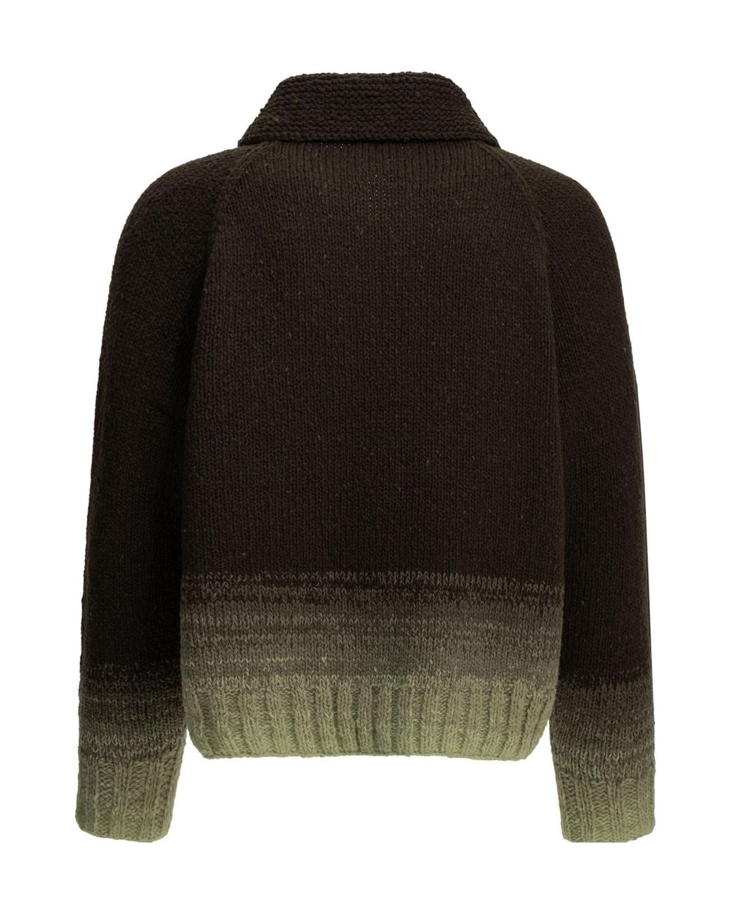 Auralee Black 'Ombré' Zip-Up Sweater for men