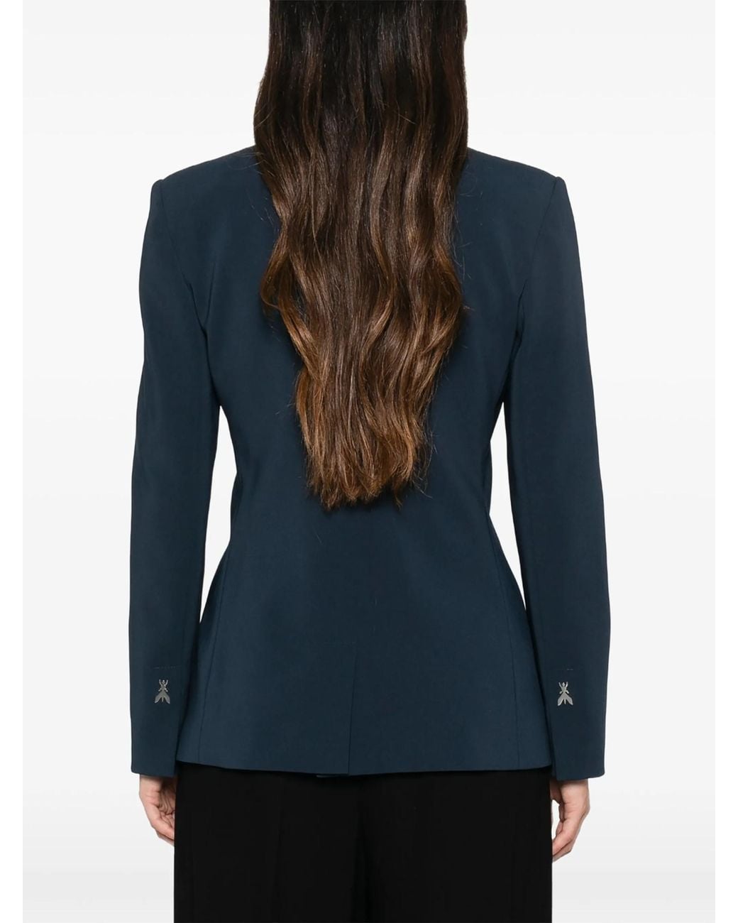 Patrizia Pepe Blue Single-Breasted Blazer