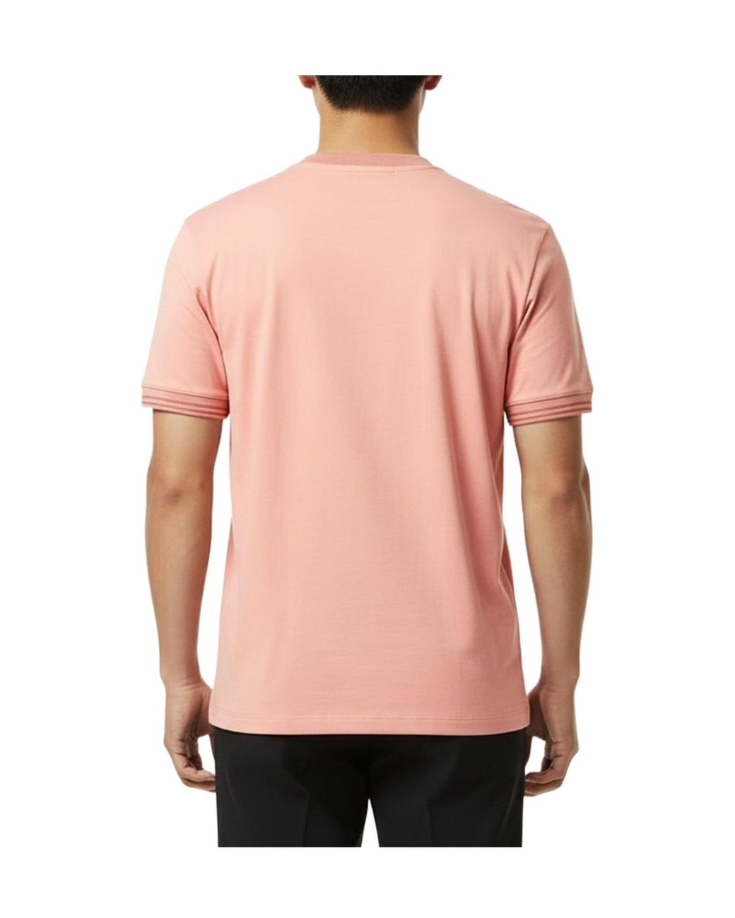 Boss Pink Cotton T-Shirt for men