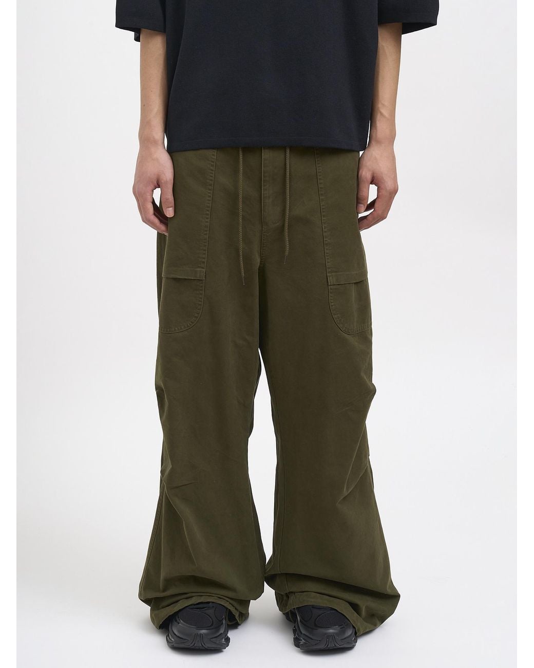 Entire studios Green Drawstring Utility Casual Pants for men