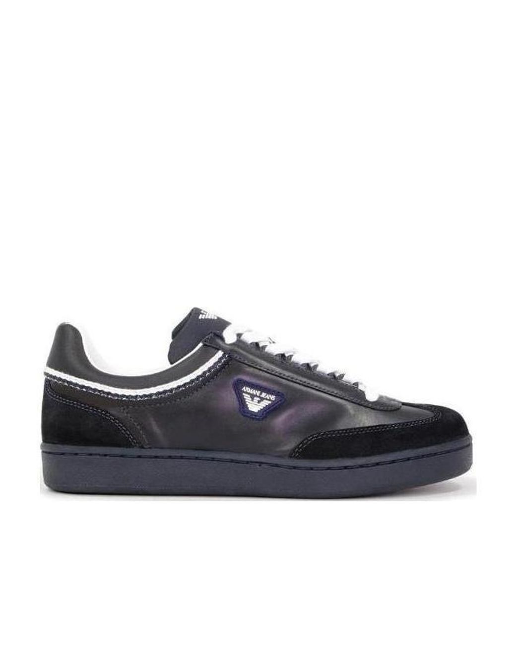 Armani Jeans Blue Logo Low-Top Leisure Sneakers for men