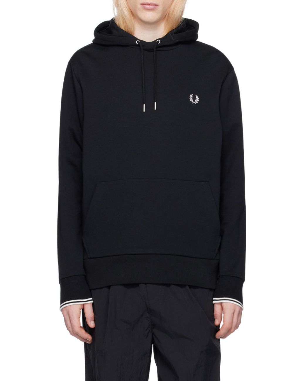 Fred Perry Blue Tipped Hooded Sweatshirt for men