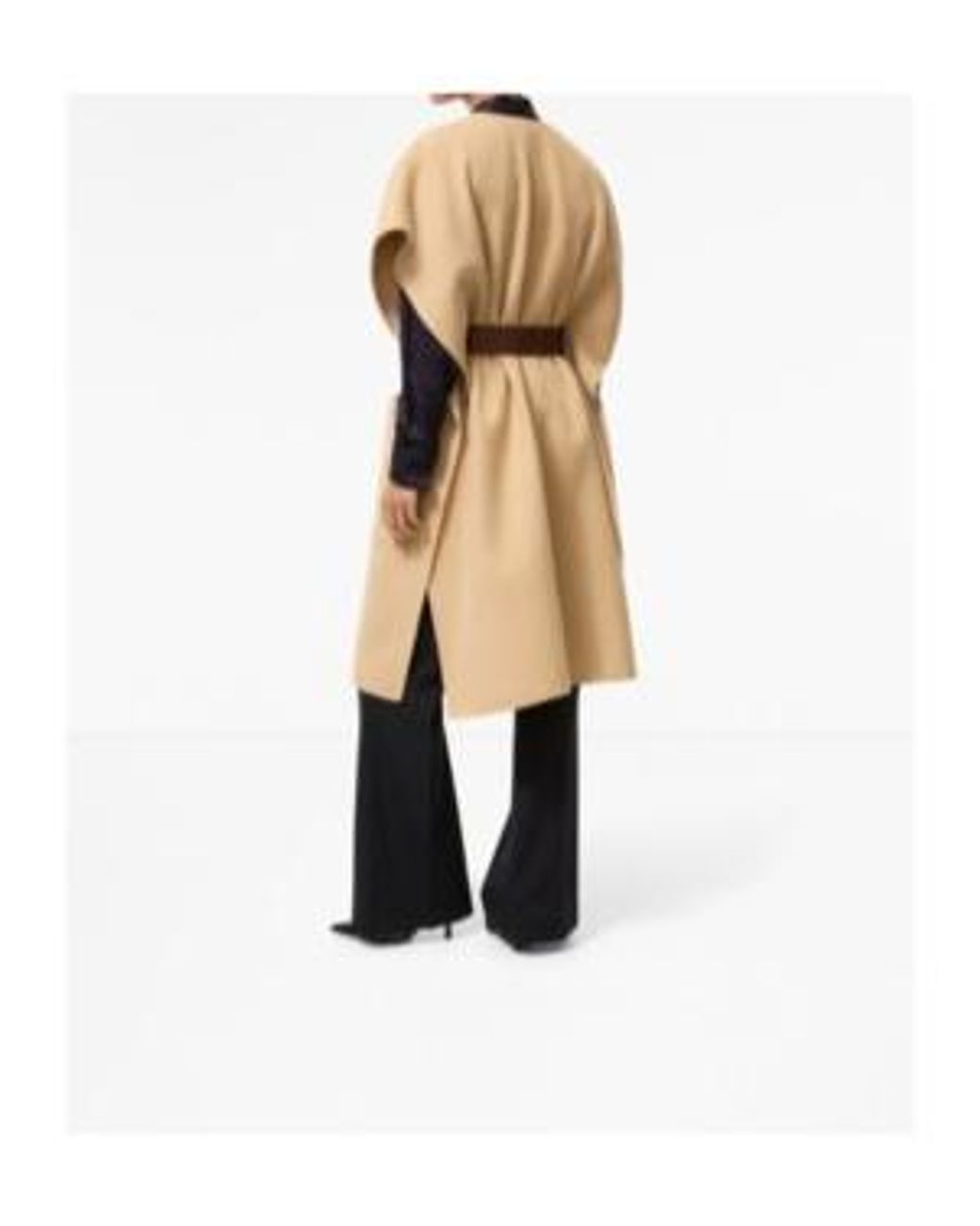 Burberry Natural Belted Button-Detail Cape