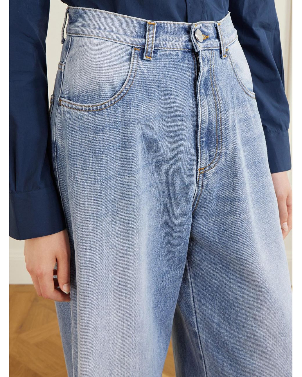Rohe Blue Berber Barrel-Leg Jeans