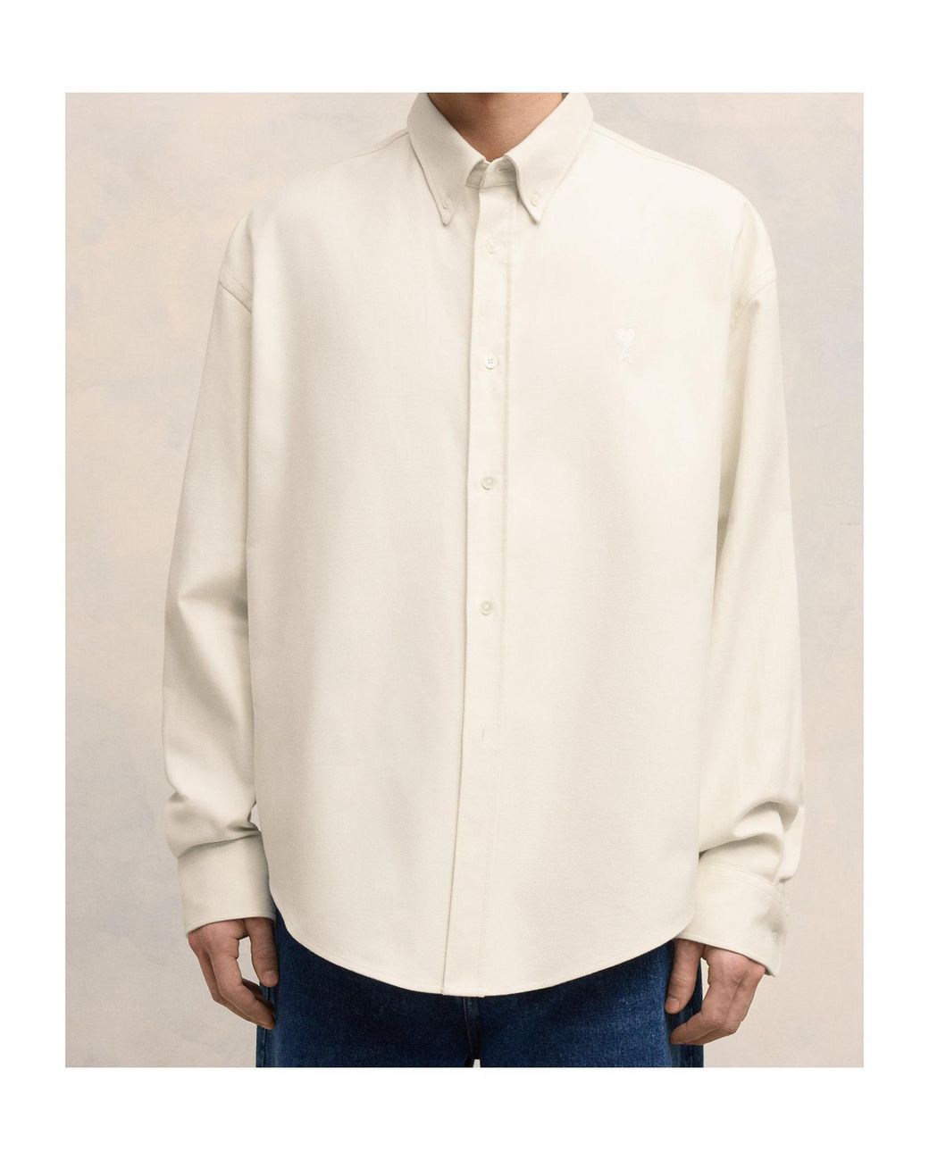 AMI Natural Ami De Coeur Boxy Fit Shirt for men