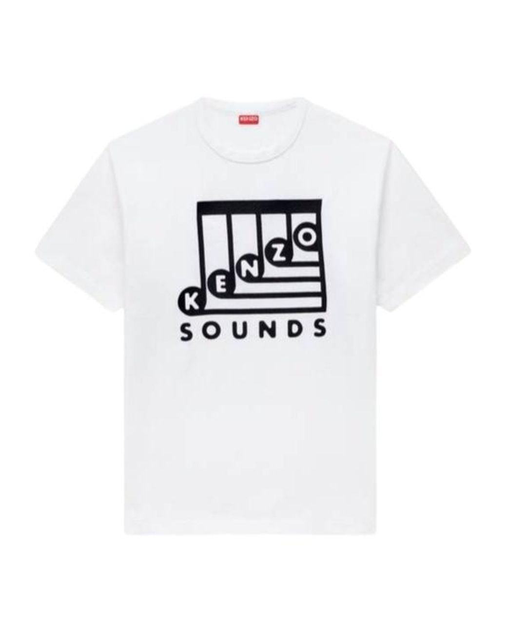 KENZO White Sounds' Embroidered T-Shirt for men