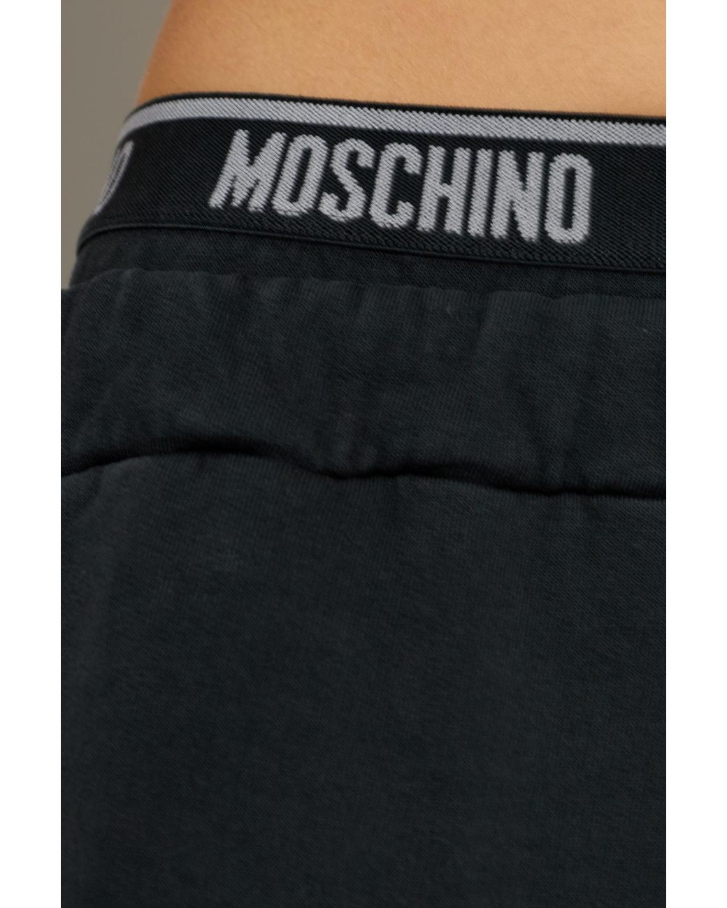 Moschino Black Active Logo Waistband Sweatpants