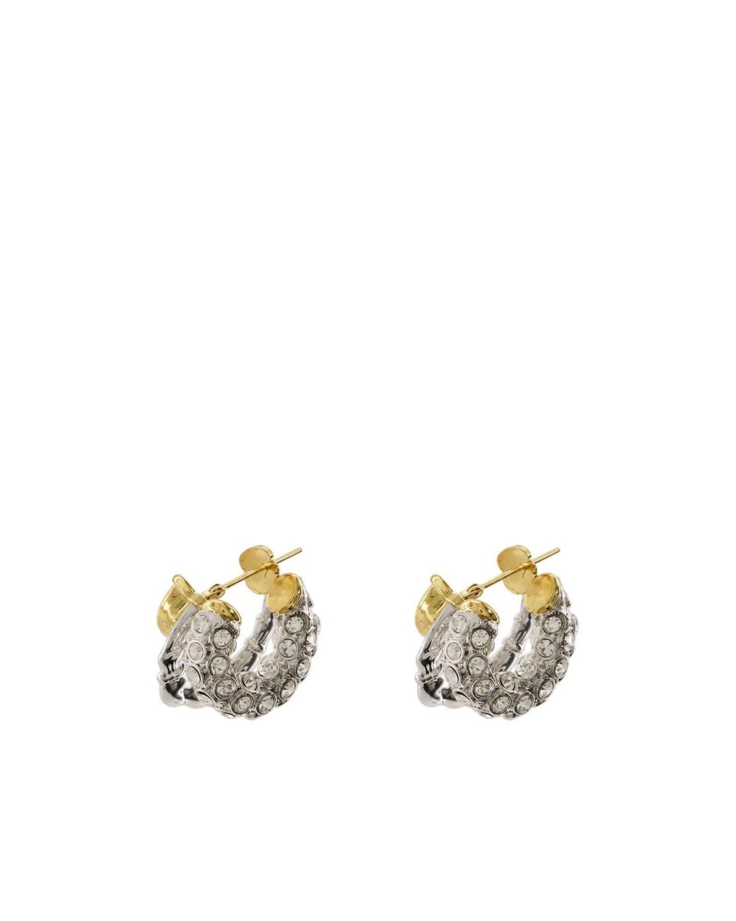 Simone Rocha Metallic Rhinestone-Embellished Stacked Earrings