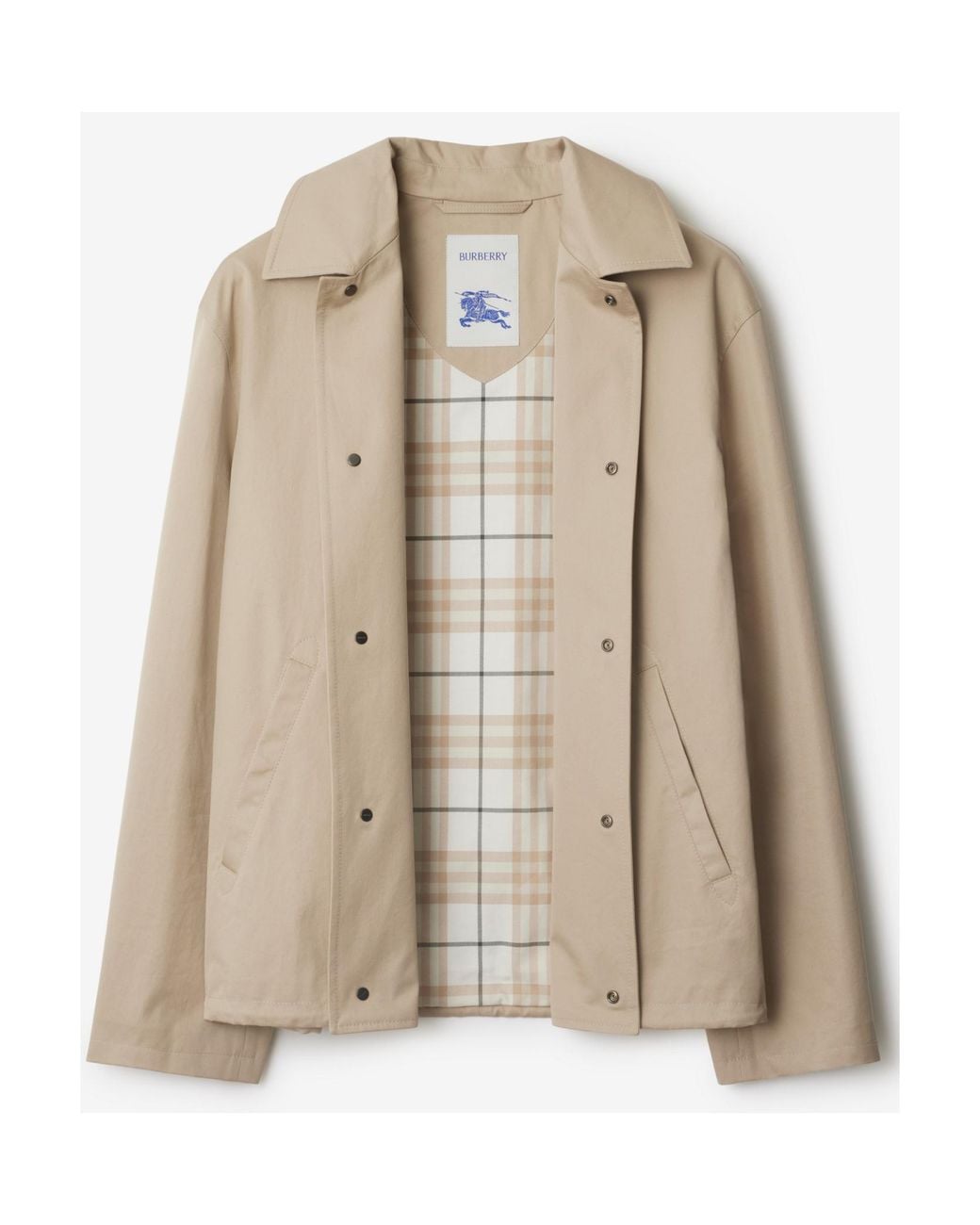 Burberry Natural Ekd Embroidered Gabardine Jacket for men