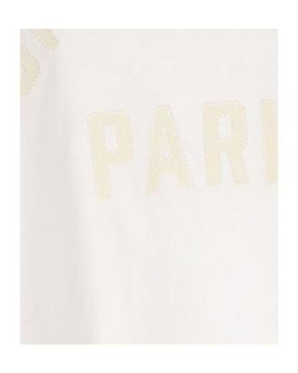Givenchy White Paris Logo Zigzag Stitching T-Shirt