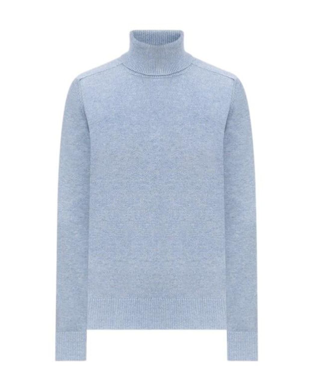 Brunello Cucinelli Blue Long Sleeve Sweater for men