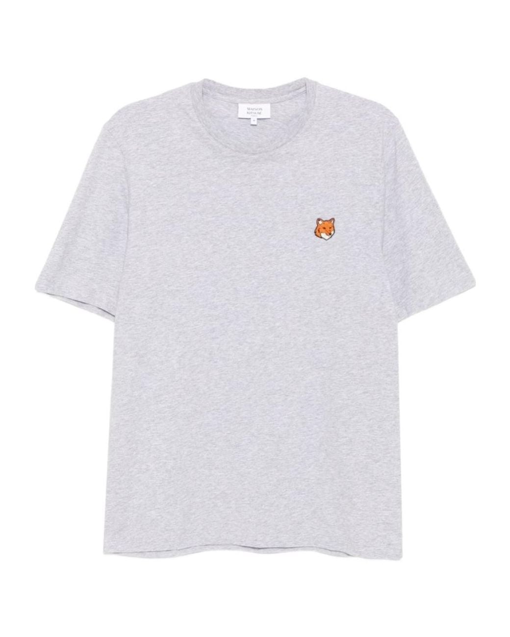 Maison Kitsuné White Maison Kitsuné Fox Head Regular T-Shirt for men