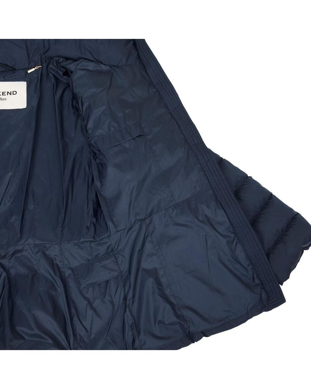 Weekend by Maxmara Blue Long-Sleeved Cotton-Padded Jacket