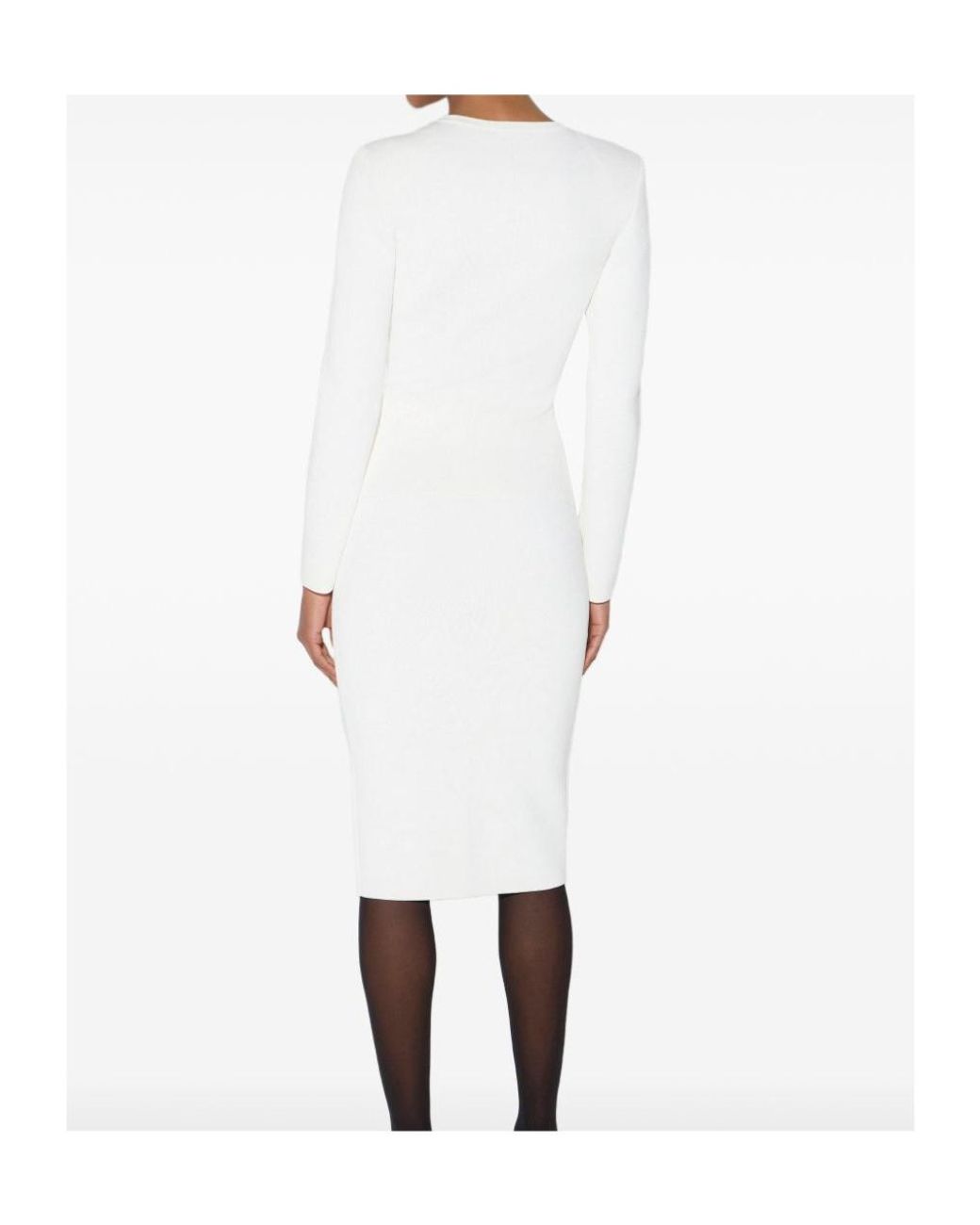 Elisabetta Franchi White Zip-Front Fitted Cardigan