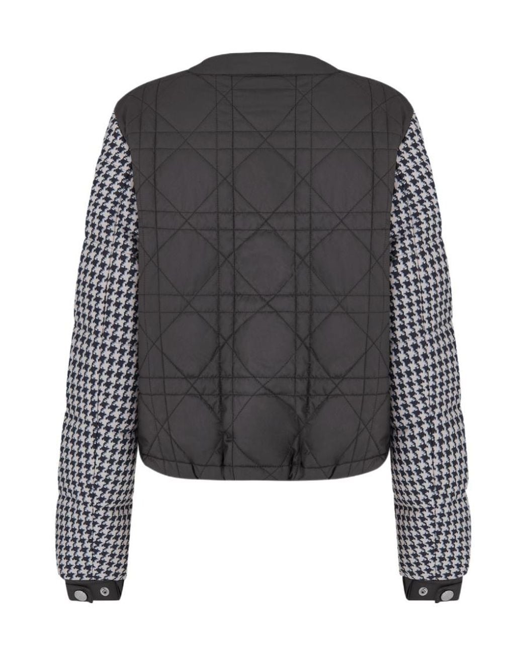 Dior Black Christian Houndstooth Zip-Up Jacket