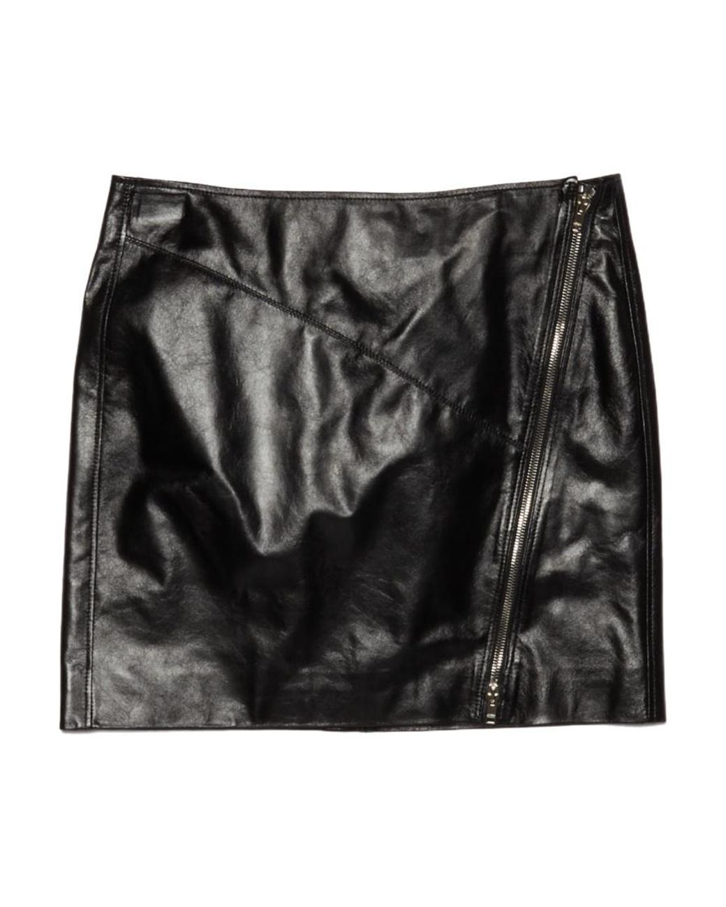 Isabel Marant Black Zip-Up Leather Skirt
