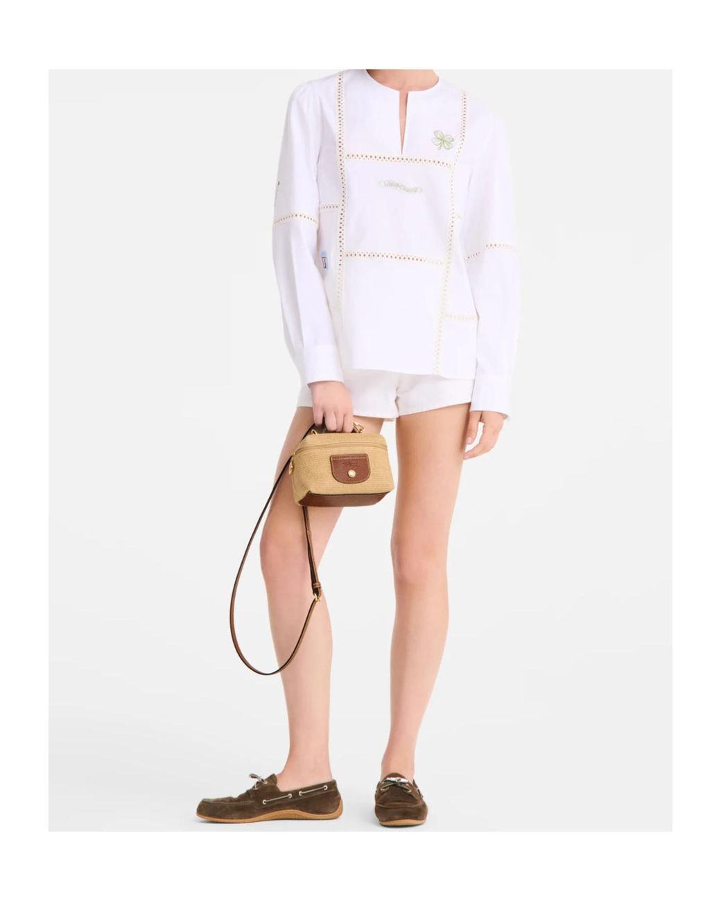 Longchamp Natural Top Handle Shoulder Bag