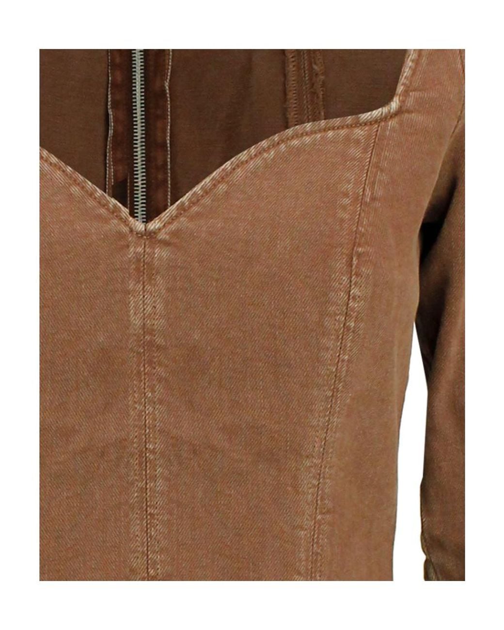 Stella McCartney Brown Sweetheart Denim Top
