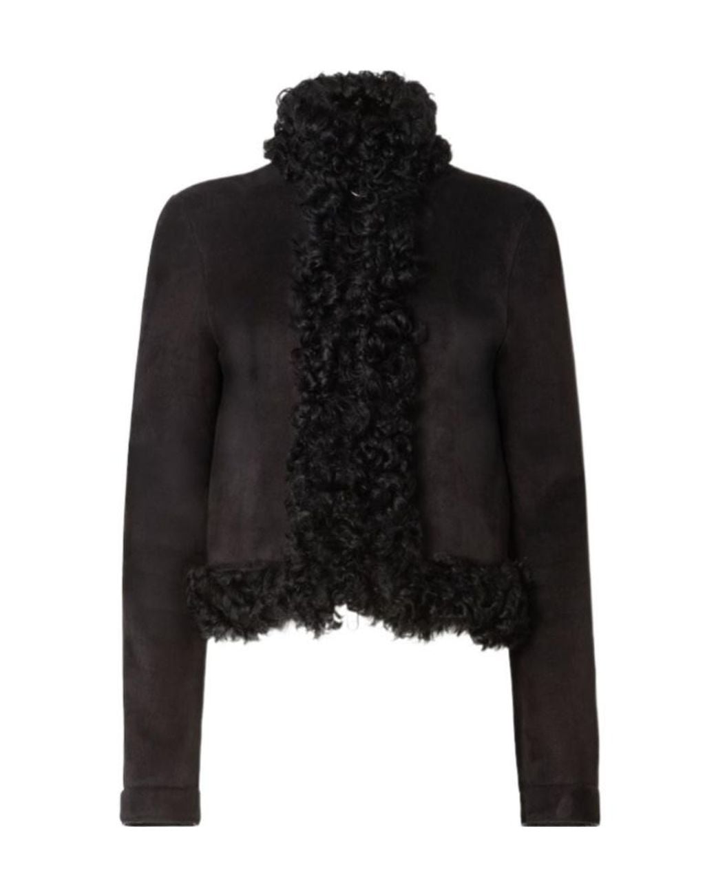 Fendi Black Merino Shearling Blouson