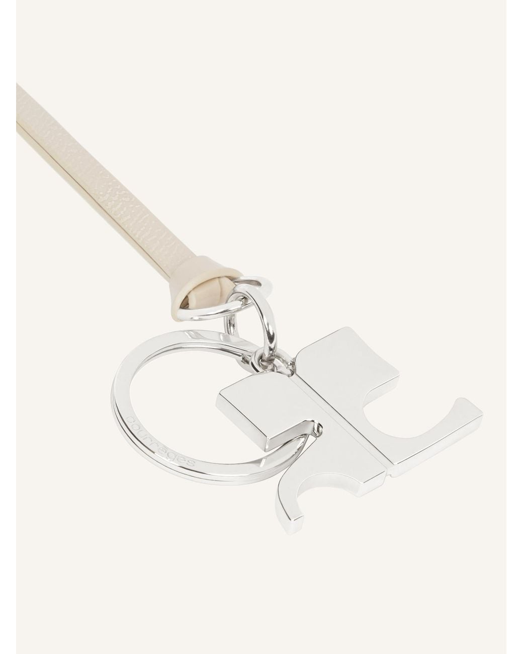 Courreges White Courrèges Ac Naplack Key Ring for men