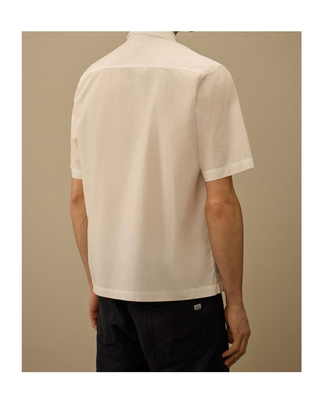 C P Company Natural Short-Sleeve Pocket Shirt for men