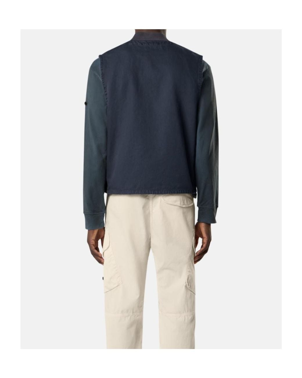 Stone Island Blue Utility Vest for men