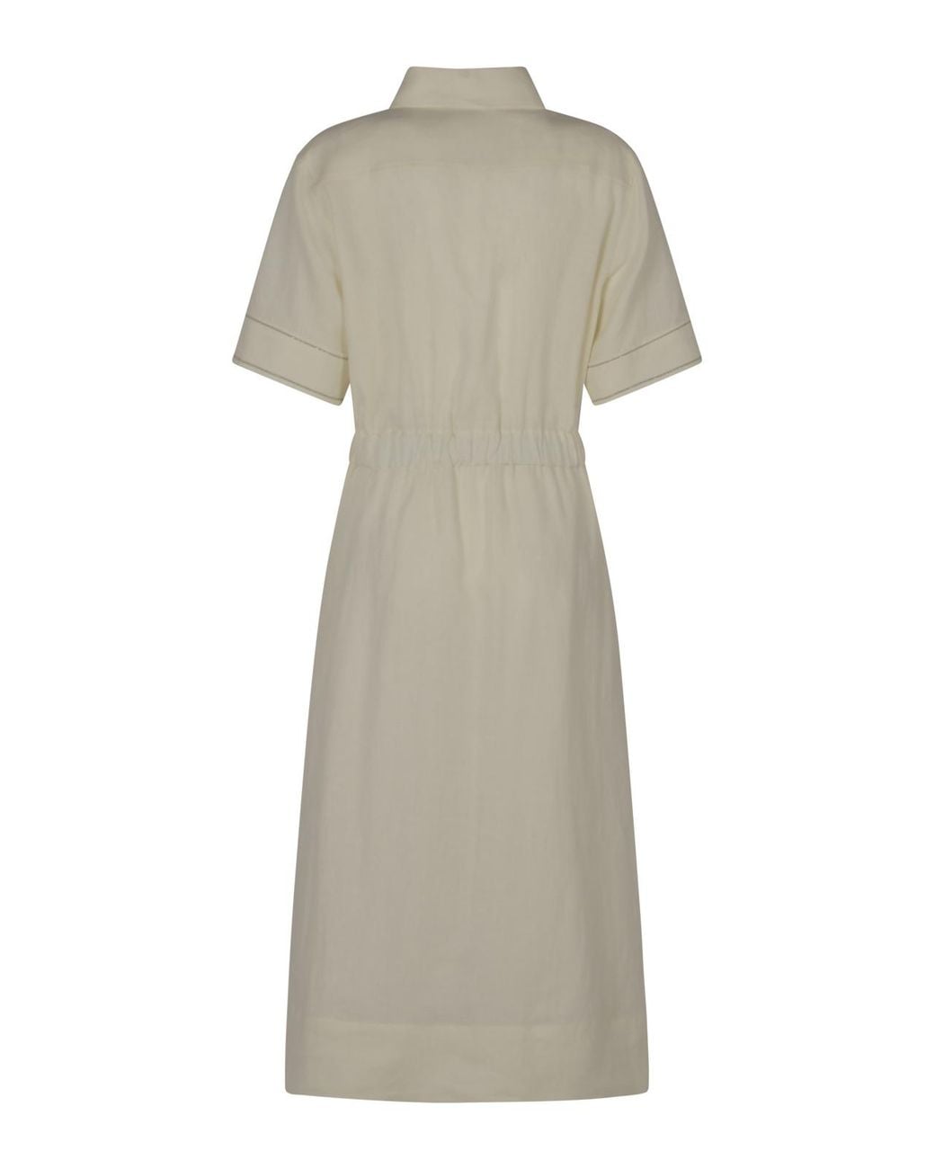 Peserico Natural Belted Shirt Dress