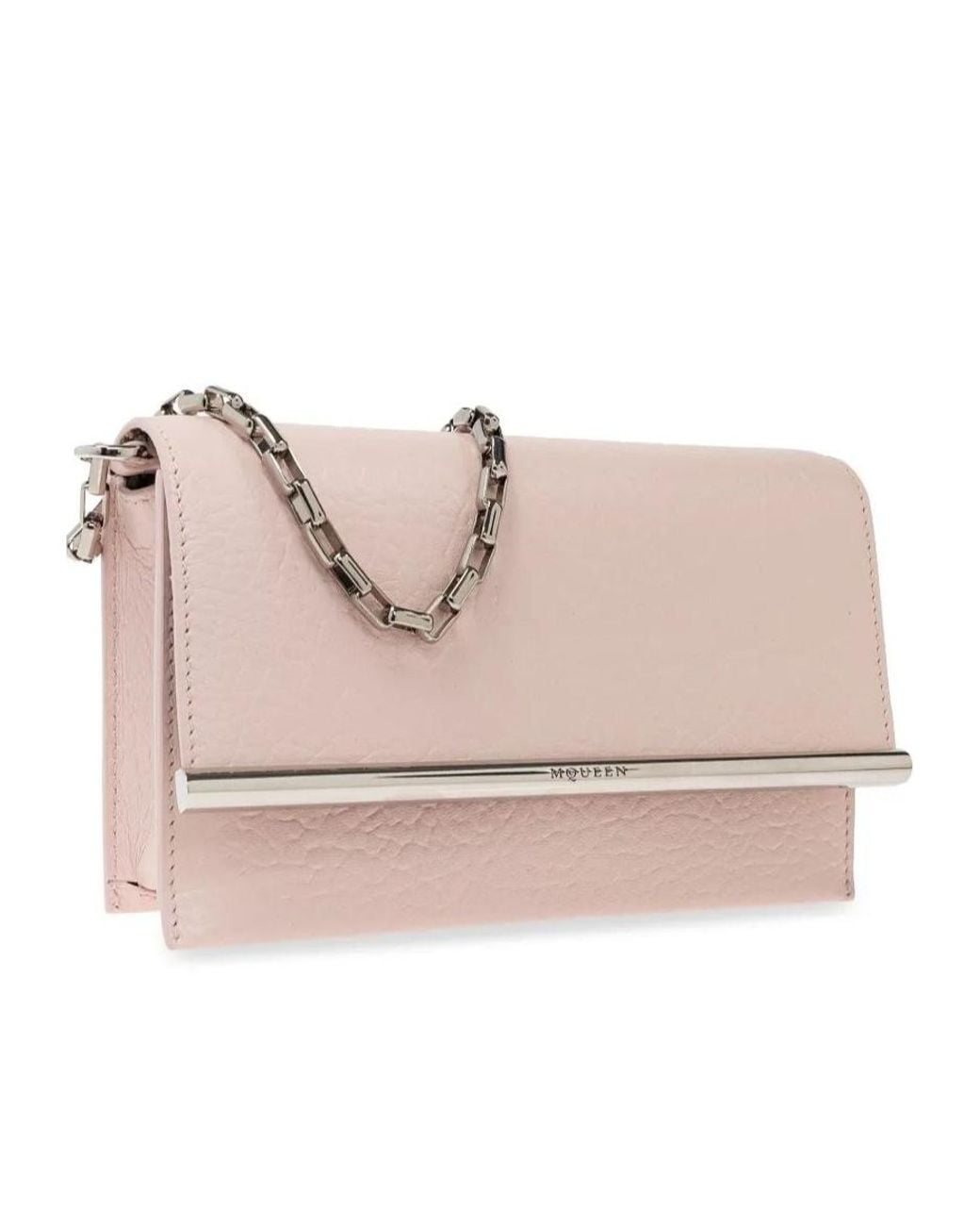 McQueen Pink Cross-Bar Mini Crossbody Bag