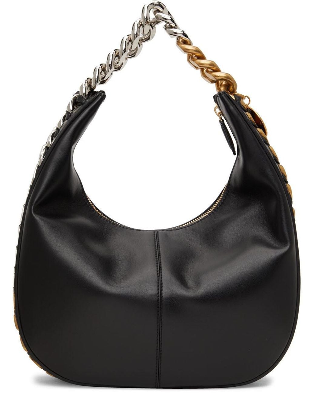 Stella McCartney Black Frayme Zipit Small Shoulder Bag