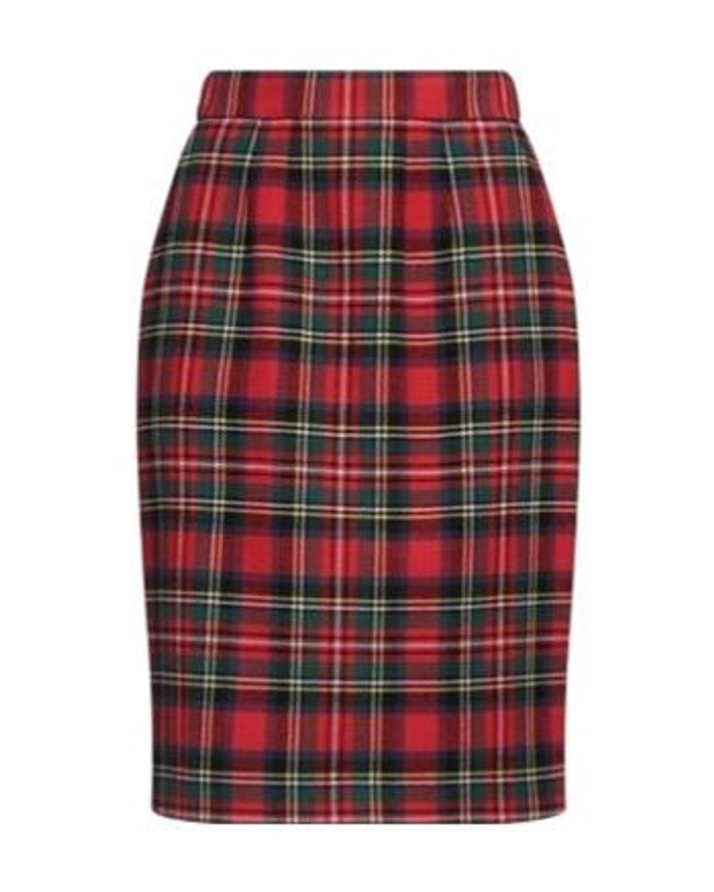 Saint Laurent Red Slim-Fit Hip-Hugging Knee-Length Pencil Skirt