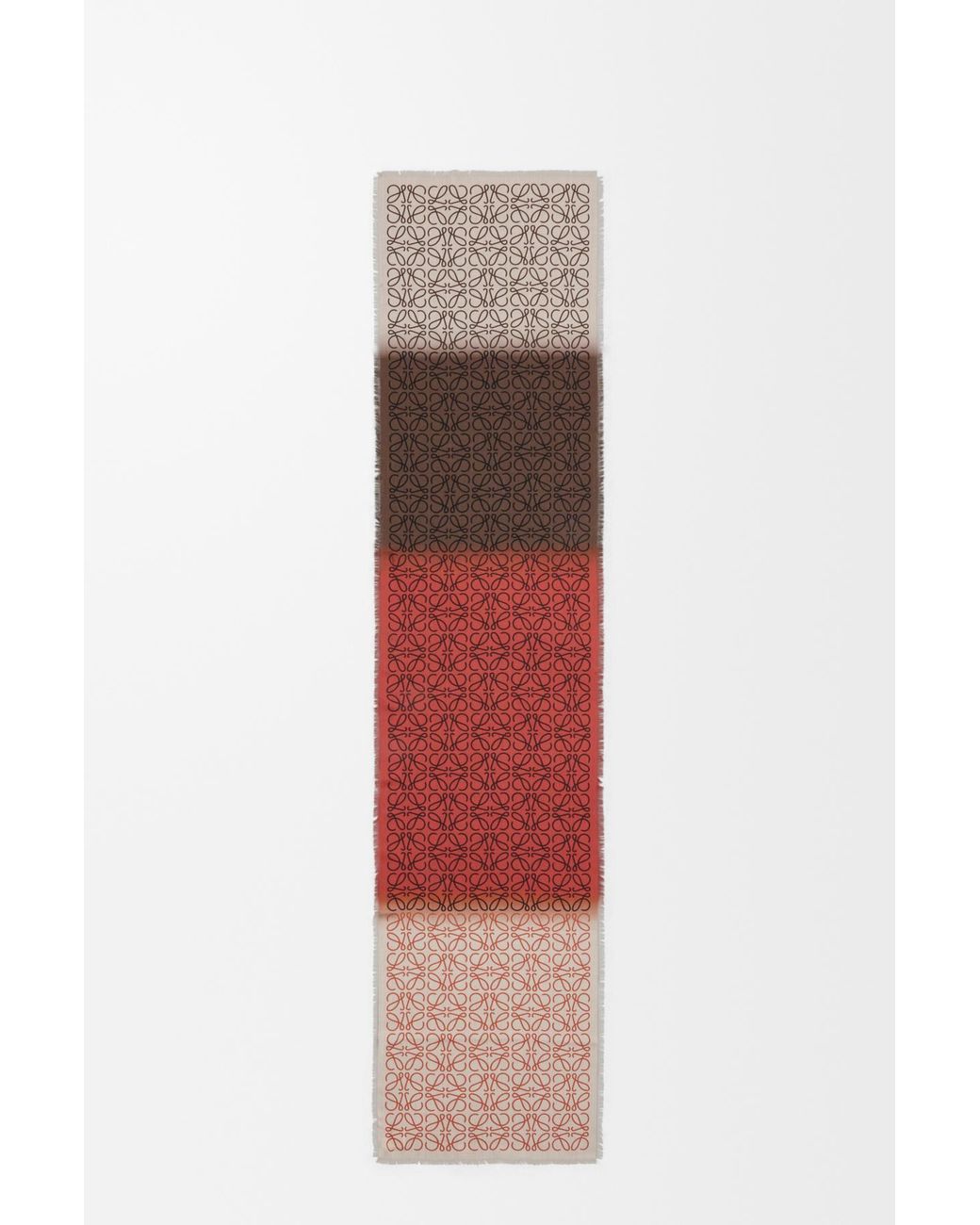 Loewe White Gradient Effect Scarf
