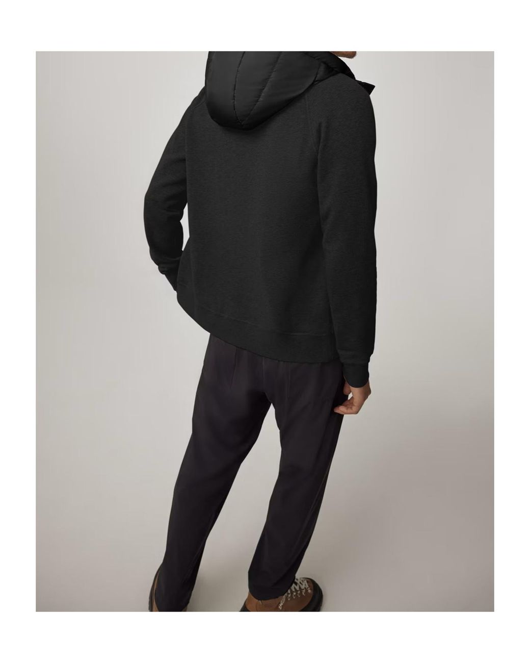 Canada Goose Black Hybridge Huron Full-Zipped Hooded Jacket for men