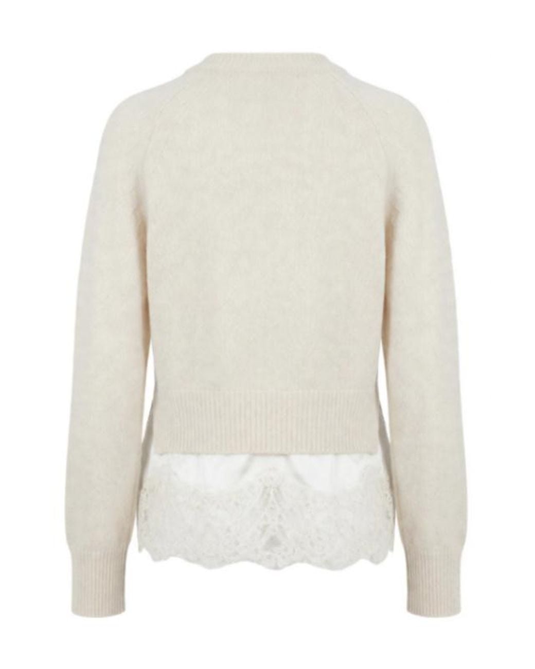 Ermanno Scervino White Long-Sleeved Crew-Neck Shirt