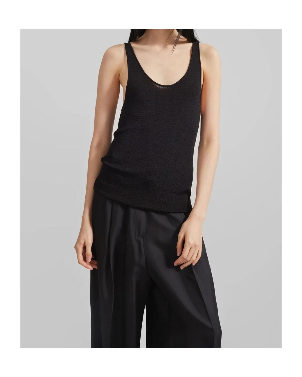 Frankie Shop Black Rivo Knitted Tank Top